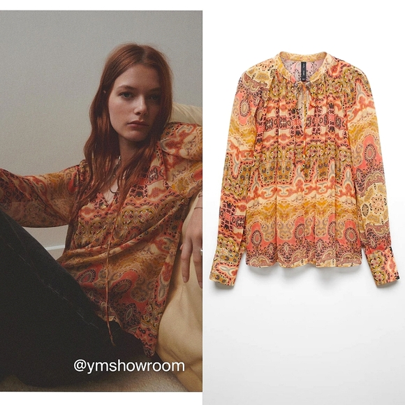 MANGO Flowy blouse - Picture 1 of 5